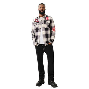 TRUE RELIGION JEANS PIKSTITCH RICKY SUPER T NF 2SB BLACK RINSE