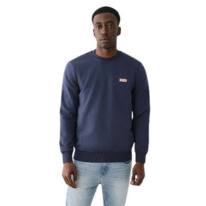 TRUE RELIGION OG LABEL CREW SWEATSHIRT DRESS BLUE