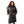 FUR LINED HOODED PUFFER JACKET JET BLACK