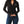 TRUE RELIGION CRYSTAL TR ZIP MOCK NECK LS JET BLACK