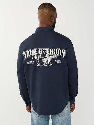 True Religion Shirt Arch Ls Ctn Twill Dress Blue