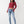 True Religion Sweater Ladies Zip Front Contrast Tibetan Red