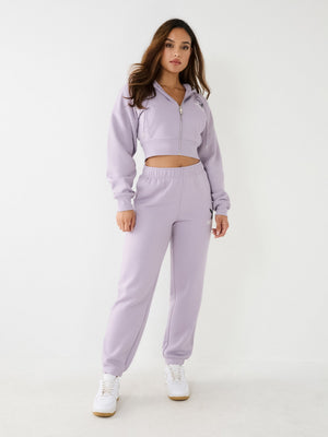 True Religion Full Zip Up Hoodie Lavender Aura