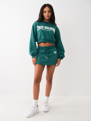True Religion Sweater Ladies Arch Logo Bayberry