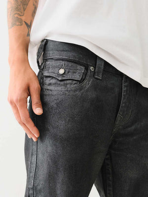 True Religion Jeans Ricky SN Flap Foil Coated Cygnus Foil Coated Black