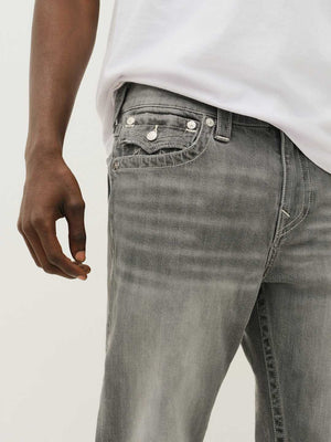 True Religion Jeans Ricky Sn Flap 34IN Chalk Grey Wash