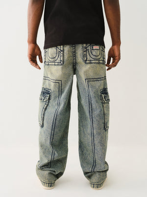 True Religion Big T Cargo Pant Elizabeth St Medium Wash