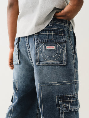 True Religion Big T Cargo Pant Dark Rebel Race Wash