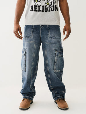 True Religion Big T Cargo Pant Dark Rebel Race Wash