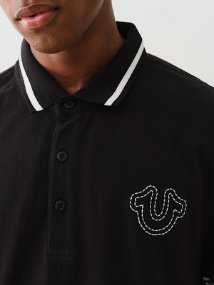 True Religion Polo Big T Horseshoe Jet Black