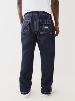 True Religion Jogger Big T Side DBL Zip Pants Dress Blue