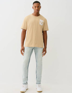 True Religion Matt Super T No Flap 32In Light Clearwater Wash