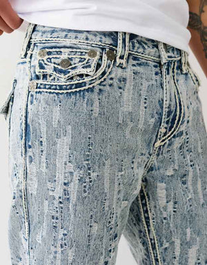 True Religion Dtrsd Jqrd Ricky Rope Flp 34In City Lights Light Wash