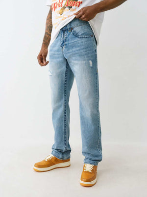 True Religion  Ricky Sn Flap 34In Medium Wash W/ Rips
