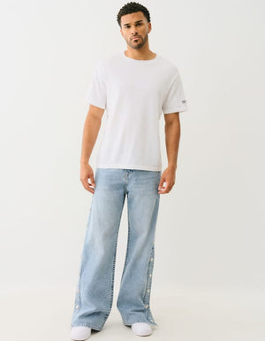 True Religion Vinny Tear Away Sn Flp 32In Whisper Medium Wash