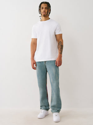 True Religion Airbrush Ricky Sn Flap 34In Buffalo Trail Light Wash