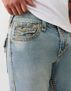 True Religion  Ricky Marled Super Qt Flp 34In Light Wash