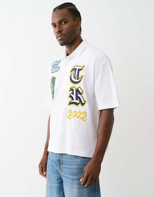 True Religion Ss Overt Patch Polo Optic White