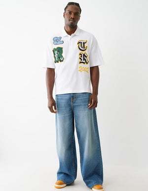 True Religion Ss Overt Patch Polo Optic White