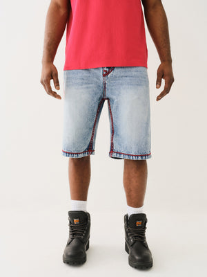 True Religion Vinny Rope Stitch Flap Short Blue Cascade Medium Wash