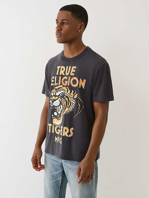 True Religion T-Shirt Mfg Tiger Vintage Jet Black