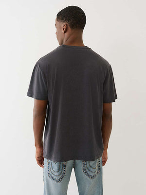 True Religion T-Shirt Mfg Tiger Vintage Jet Black