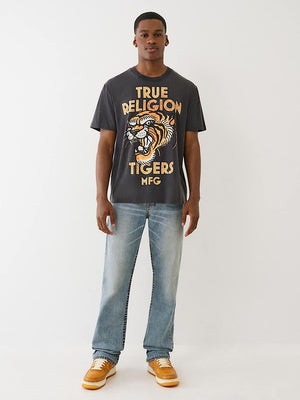 True Religion T-Shirt Mfg Tiger Vintage Jet Black