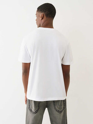 True Religion T-Shirt Mfg Tiger Vintage Optic White