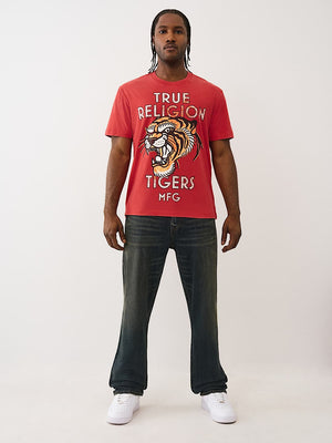 True Religion T-Shirt Mfg Tiger Vintage Trv Red