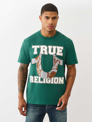 True Religion Terry Applique Tee Evergreen