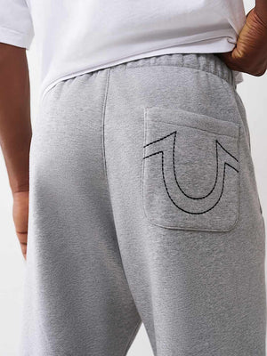 True Religion Jogger Terry Applique Heather Grey