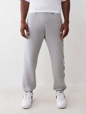 True Religion Jogger Terry Applique Heather Grey