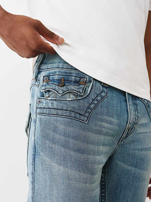 True Religion Ricky Sn Jimmy Jean Flap 34In Seagrass Medium Wash