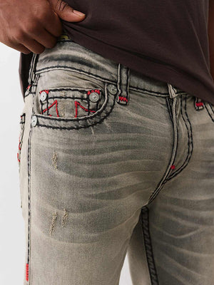 True Religion Jeans Rocco Super T No Flap 32 In Grey Wash