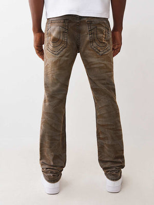 True Religion Stacked Rocco Sn No Flap Bullet Brown Wash With Rips
