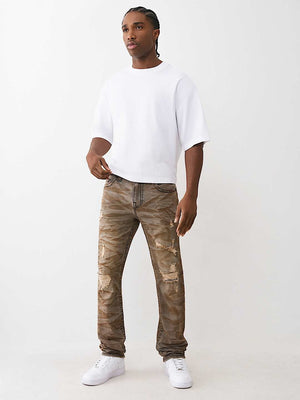True Religion Stacked Rocco Sn No Flap Bullet Brown Wash With Rips