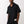 True Religion Shirt Checkered Camp Collar Jet Black