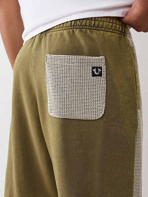True Religion Jogger Mesh Inset Rusted Kalamata