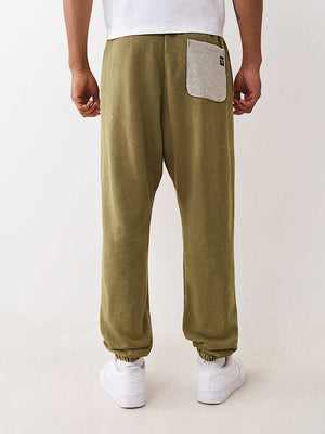 True Religion Jogger Mesh Inset Rusted Kalamata