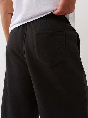 True Religion Bottoms Mesh Baggy Sweatpants Jet Black