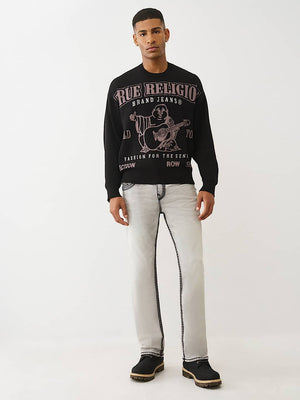 True Religion Sweater Ls Boxy Srs Jet Black