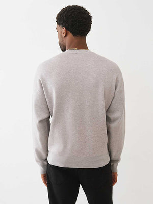 True Religion Sweater Ls Boxy Srs Heather Grey