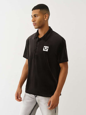 True Religion Golfer Ss Velour Jet Black