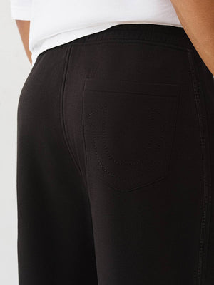 True Religion Sweatpants Rib Stitch Dept Baggy Jet Black