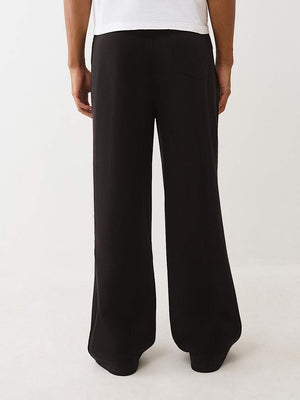 True Religion Sweatpants Rib Stitch Dept Baggy Jet Black