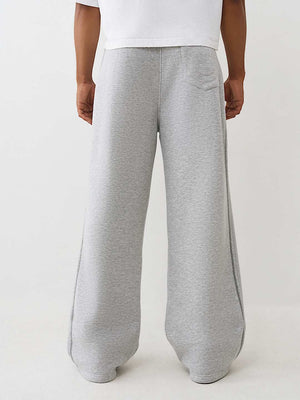 True Religion Sweatpants Rib Stitch Dept Baggy Heather Grey