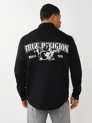 True Religion Shirt Arch Ls Ctn Twill Black