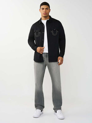 True Religion Shirt Arch Ls Ctn Twill Black