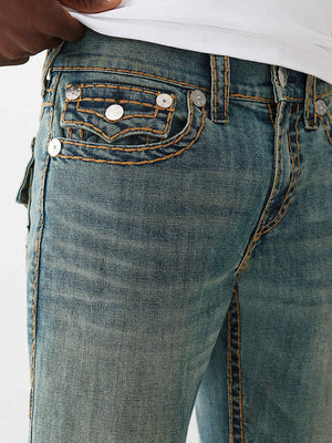 True Religion Ricky Super T Flap 34In Steel Drift Medium Wash