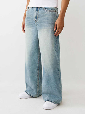 True Religion Jeans Mikey Super Qt Flap 32In Gridiron Blue Medium Wash